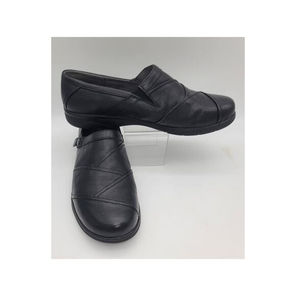 BareTraps Danah Leather Loafer Shoes Women 11M Black Slip-On Casual Comfort - Picture 1 of 7